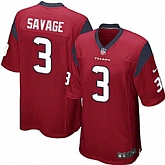 Nike Men & Women & Youth Texans #3 Savage Red Team Color Game Jersey,baseball caps,new era cap wholesale,wholesale hats